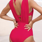 Fato de Banho Luxe Shaping com Decote V Profundo