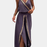 Lorena - Vestido Mono Detalhes Dourados