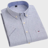 Mateus - Camisa Clássica de Algodão com Padrão