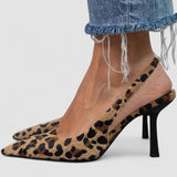 Liorina - Escarpins cáqui com estampado