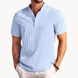 Camisa Henley - Placket Curto com Botões