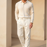 Sweater de Malha Misturada - Relaxado