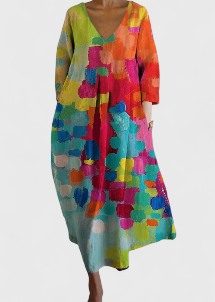Ana - Vestido Fluido com Estampa