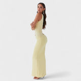 Seranella - Vestido maxi assimétrico