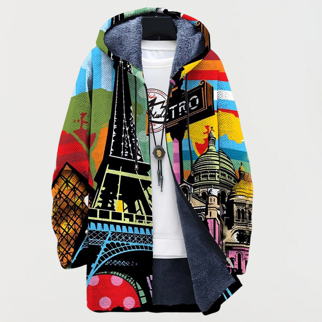 Sweater com padrão urbano