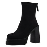 Olga - Botas com estilo moderno com o conforto da camurça