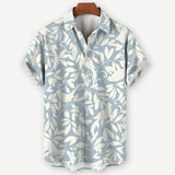Camisa de Manga Curta - Estampa de Folhas
