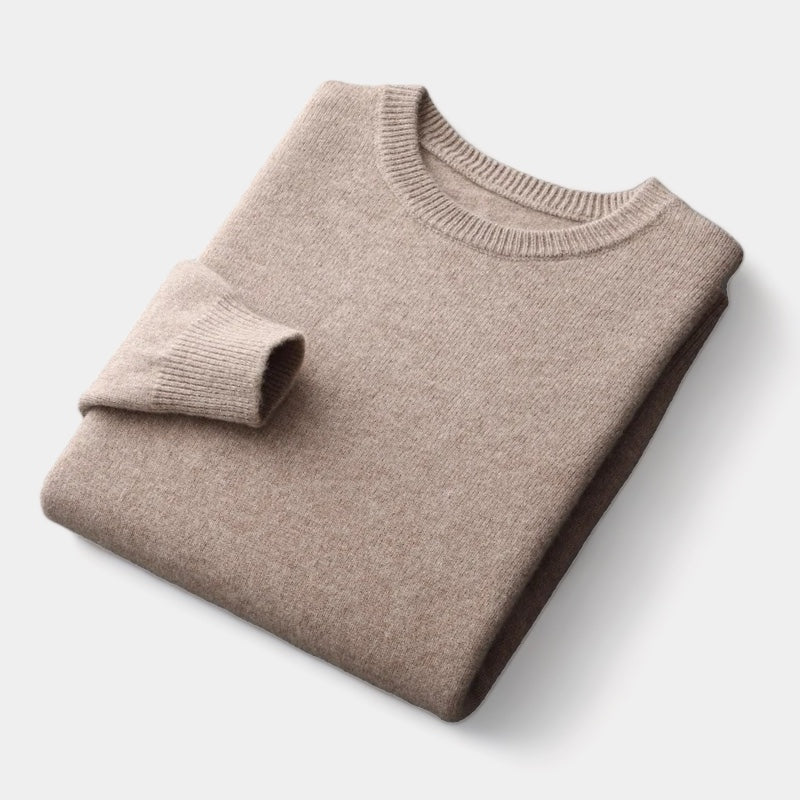 João - Sweater de Gola Redonda em Malha Mista