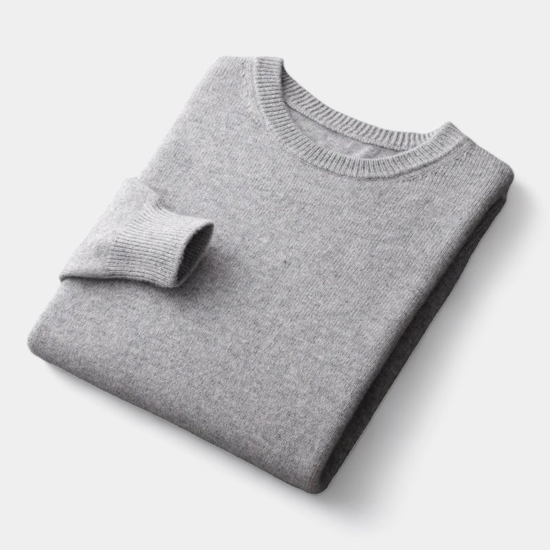 João - Sweater de Gola Redonda em Malha Mista