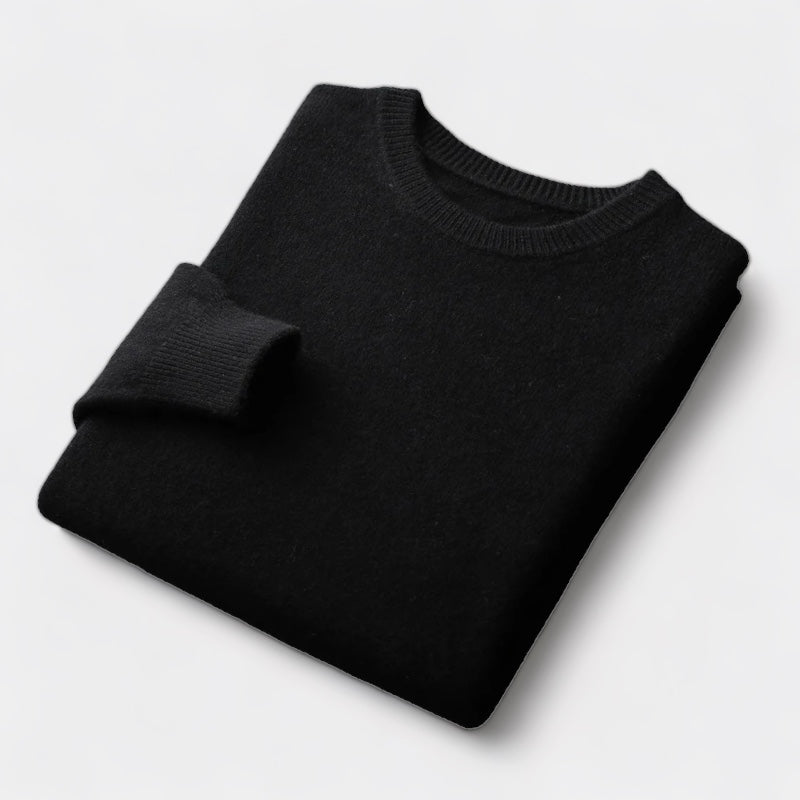João - Sweater de Gola Redonda em Malha Mista