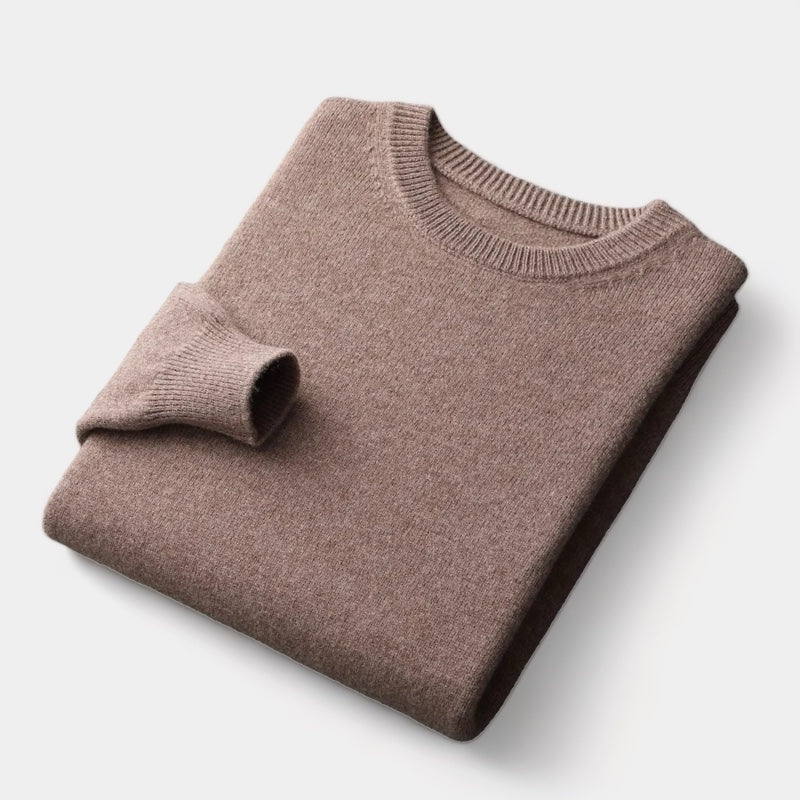 João - Sweater de Gola Redonda em Malha Mista