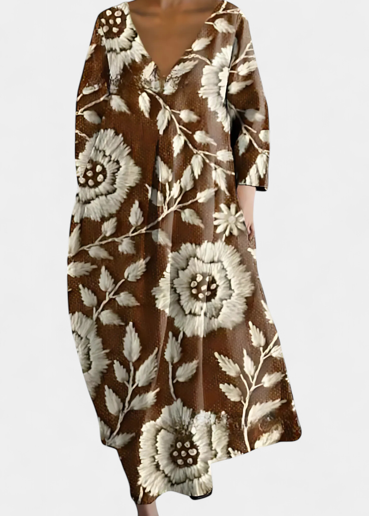 Ana - Vestido Fluido com Estampa