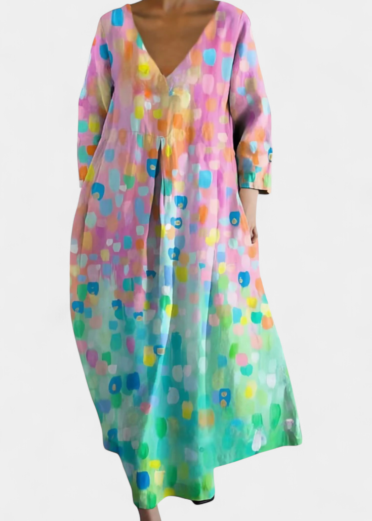 Ana - Vestido Fluido com Estampa