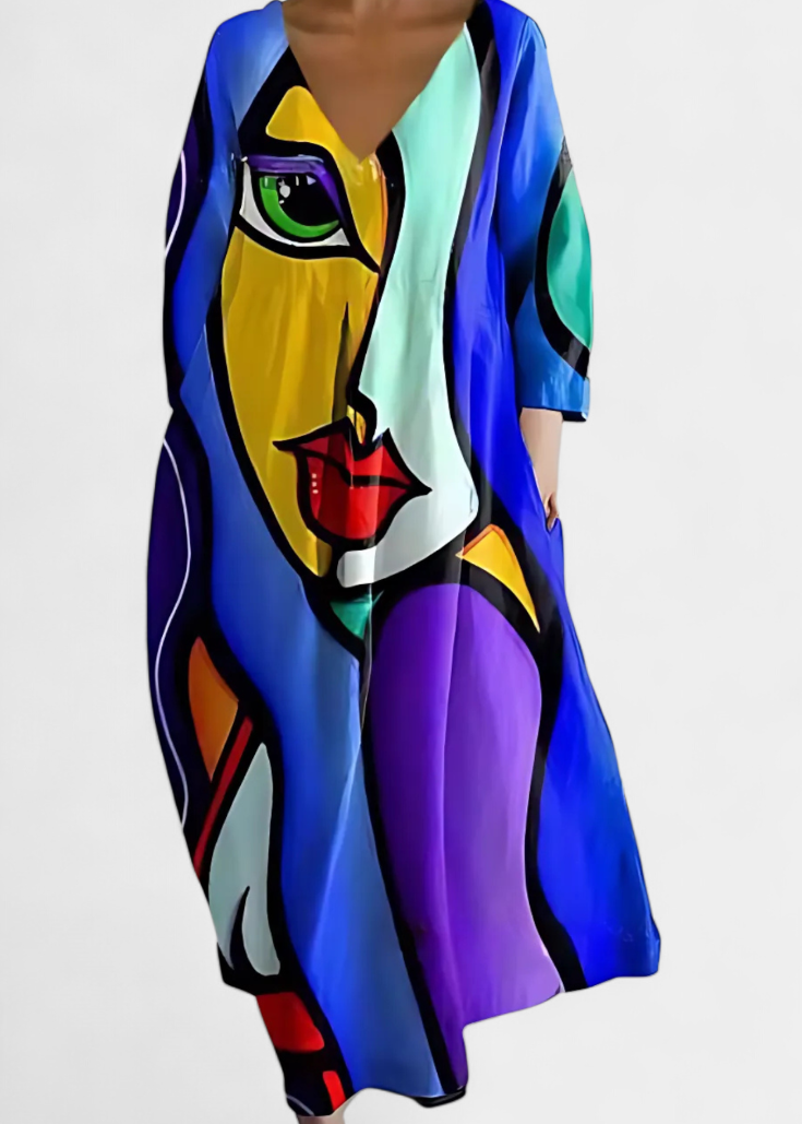 Ana - Vestido Fluido com Estampa